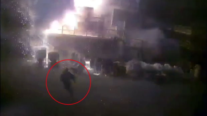 Zavodda partlayış anı kameralarda - VİDEO 