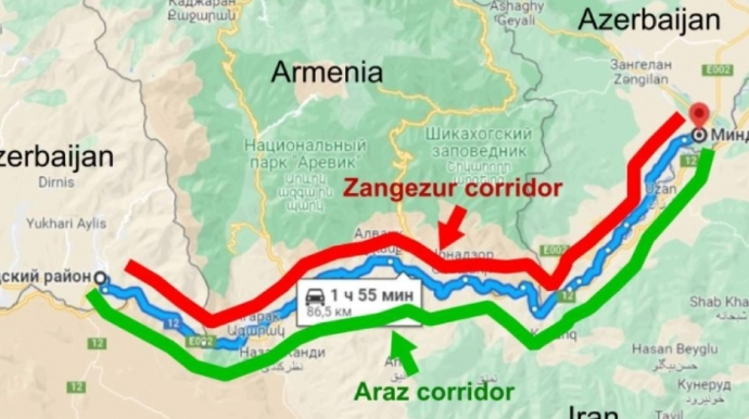 "Müqavilələrdə nəzərdə tutulub"  - Rusiyadan Zəngəzur dəhlizi açıqlaması