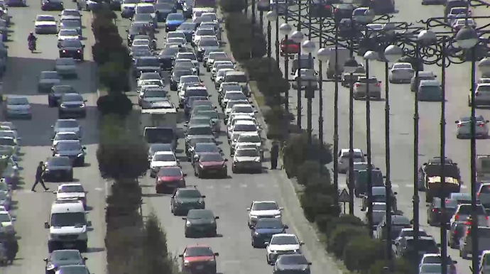 Bakıda yol qəzası olub, sıxlıq yaranıb 