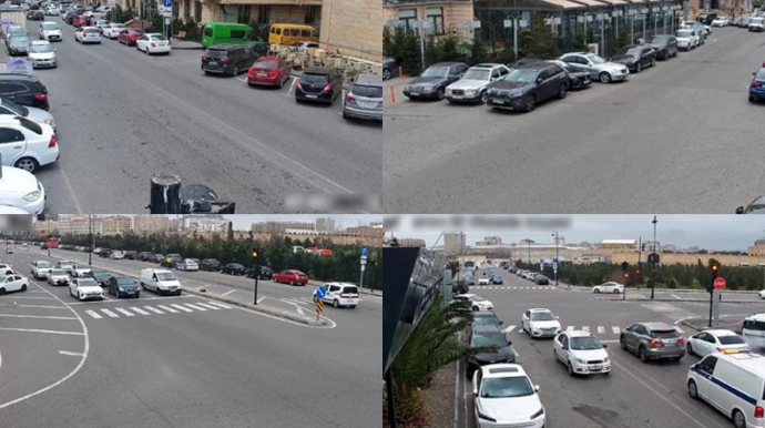 Təmirə görə bağlanan yolda svetoforun vaxt planı dəyişdirildi - FOTO  