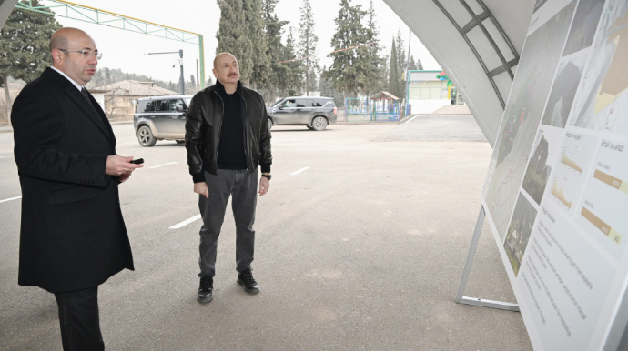 Prezident İlham Əliyev Ağdərə şəhərinin Baş planı ilə tanış olub - FOTOLAR 