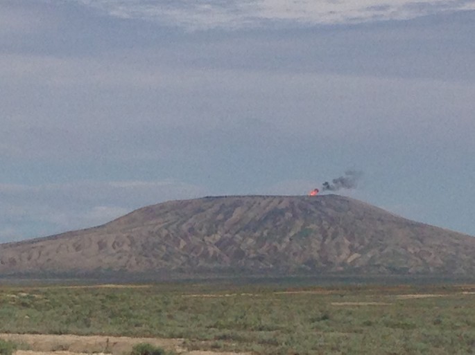 Bakının Qaradağ rayonunda palçıq vulkanı püskürüb - FOTO