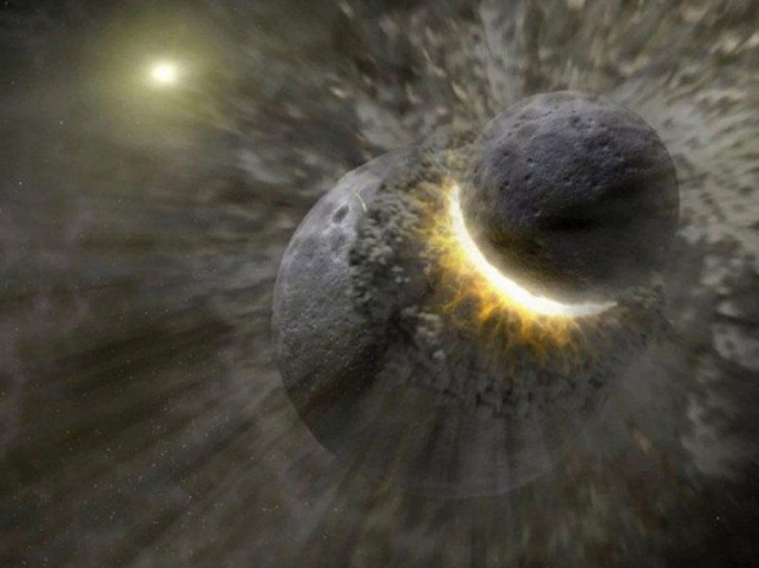 Nəhəng Yer tipli planetlərlə toqquşmalar...