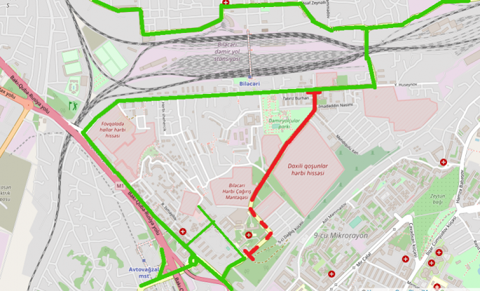 Biləcəridə hərəkət məhdudlaşdırılır - XƏRİTƏ