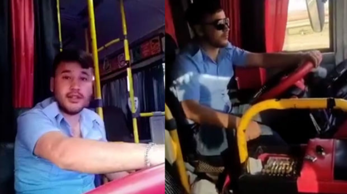 Bakıda sürücü avtobus sürərkən özünü və sərnişinləri çəkib “TikTok”a yüklədi  - VİDEO