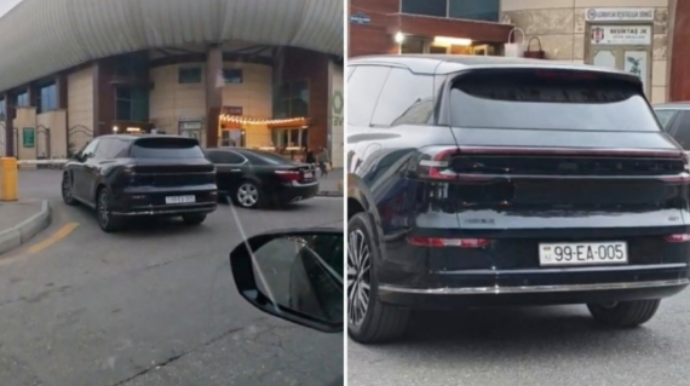 В Баку водитель нарушил правила и перекрыл въезд в академию — 99-EA-005 - ВИДЕО 