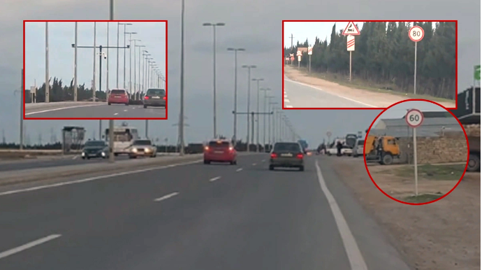 Qala-Pirallahı yolunda pərakəndə nişan tələbi: "Sürəti hansına uyğun seçək?" - VİDEO 