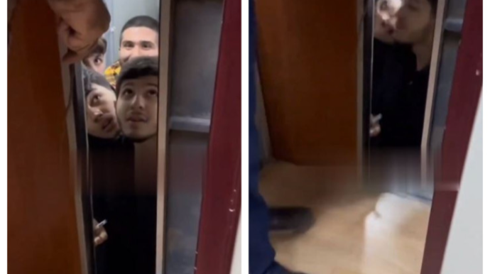 BDU-dan tələbələrin liftdə qalmasına münasibət  - VİDEO