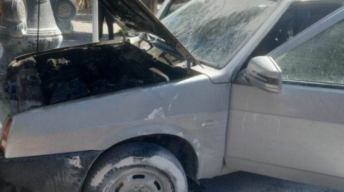 Gəncədə "VAZ"  yandı