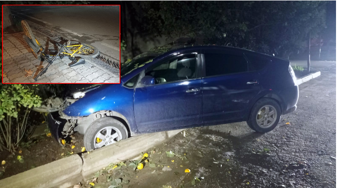 Gəncədə velosipedçini maşın vurdu - FOTOLAR 