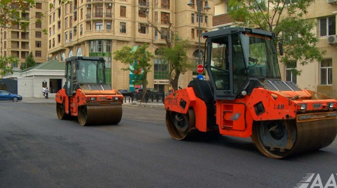 Ремонтные работы на улице Хагани в Баку близятся к завершению - ВИДЕО