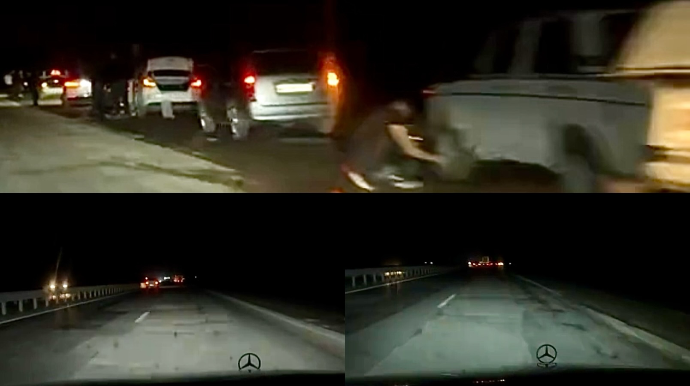 Sürücüləri təhlükəyə atan yol: Bir gündə onlarla maşının təkəri sıradan çıxdı   - VİDEO