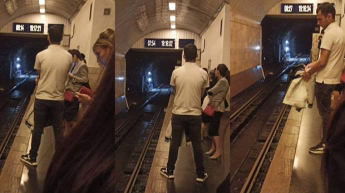 Qatar 20 dəqiqə gecikdi: Metroda sıxlıq yarandı - FOTO 