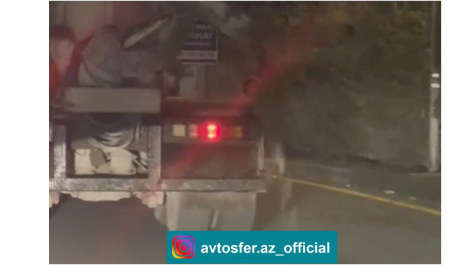 Yük maşınları yenicə təmir olunmuş Baksol yolunu belə dağıdır - VİDEO