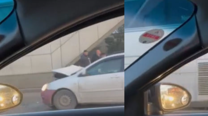 Bakıda sərnişin avtobusu qəzaya düşdü - VİDEO