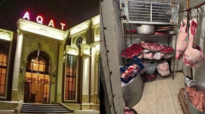 “Aqat”da insanlara camış əti verilirmiş - FOTOLAR 