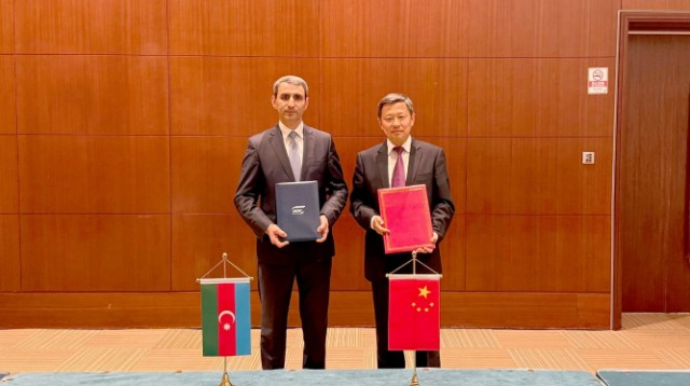 ADY “Çin Dəmir Yolları” ilə Anlaşma Memorandumu imzaladı - FOTOLAR  