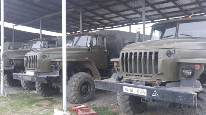 Ermənilərin döyüş meydanında qoyub qaçdığı silah-sursat və texnikalar  - FOTO