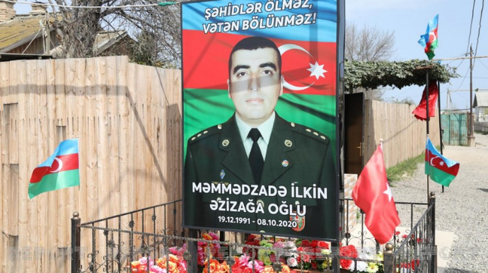 Vətən müharibəsi şəhidi baş leytenant İlkin Məmmədzadənin xatirəsi anılıb