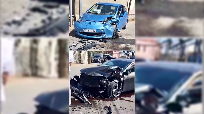 “Hyundai” qayda pozaraq “Nissan”la toqquşdu   - VİDEO