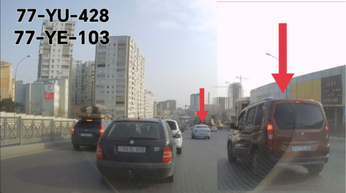 Bu sürücülər avtomobilləri sıxışdıraraq 2 saniyə qabağa düşdülər - VİDEO