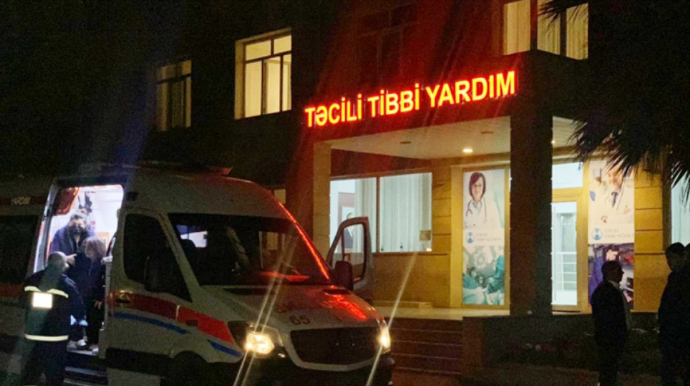 Sabirabadda iki "Kamaz" toqquşdu: sürücü ağır yaralandı 