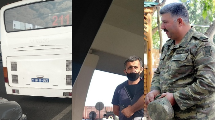 Qarabağ qazisinin maşınını vuran avtobus sürücüsü onu hədələdi: "Bilirsən mənim dalımda duran kimdir?" 