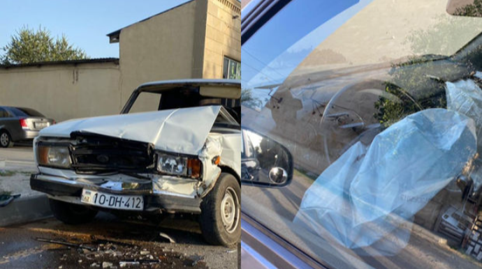 Kürdəmirdə iki avtomobil toqquşdu: Xəsarət alan var   - FOTO