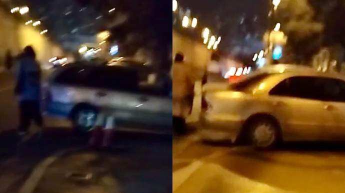 В Баку на этом участке автомобили постоянно перекрывают путь пешеходам — ВИДЕО 