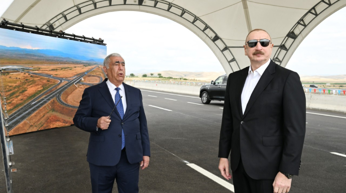 İlham Əliyev Əhmədbəyli-Füzuli-Şuşa yolunun açılışında - FOTO