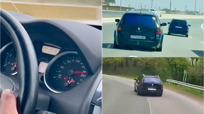 Sürətlə yarışan sürücü “TikTok” paylaşımları ilə özünü ifşa etdi -  77-FO-285    - VİDEO