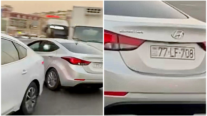 Əks yola çıxan sürücü qaydaları belə pozdu - 77-LF-708 - VİDEO 