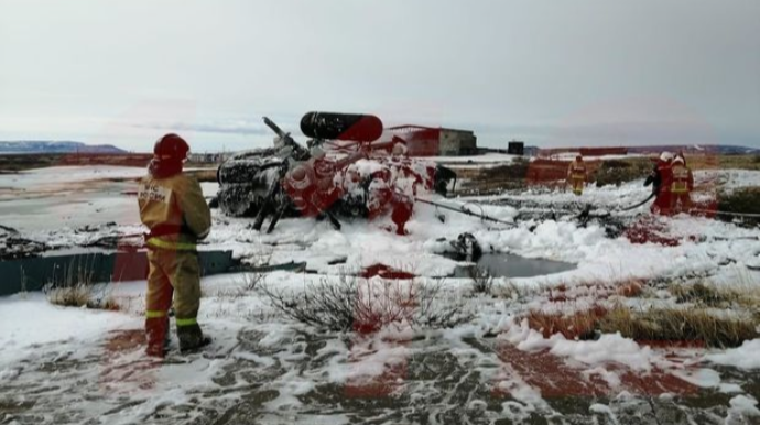 Rusiyada hərbi helikopter qəzaya uğradı: Ölənlər var  - FOTO