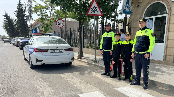 Yol polisi Biləsuvar və Astarada tədbirlər keçirib - FOTOLAR 