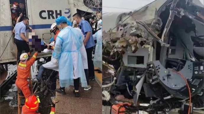 Çində sürət qatarı relsdən çıxdı: Ölən və yaralananlar var - FOTO - VİDEO 