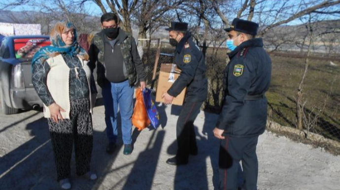 Xızı polisi şəhid ailəsini ziyarət etdi  - FOTO