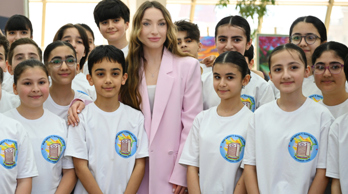 Alena Əliyeva olimpiada yarışını izlədi - FOTOLAR 