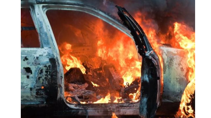 Xaçmazda “Hyundai”  yandı