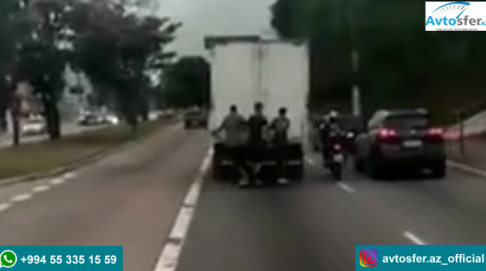 Adrenalin yaşamaq  üçün həyatlarını riskə atan 3 gənc  - VİDEO