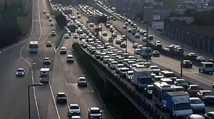 Bakının bu yollarında sıxlıq var - SİYAHI 