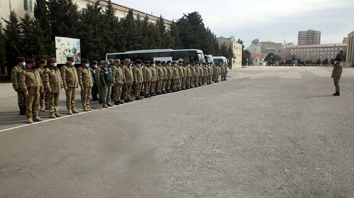 MN:  Şəxsi heyət və hərbi texnika təlim bölgəsinə yola düşüb  - FOTO - VİDEO