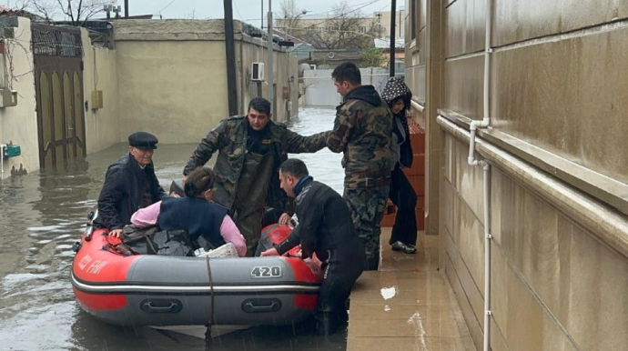 Su basmış ərazilərdən 166 nəfər təxliyə olunub - VİDEO 