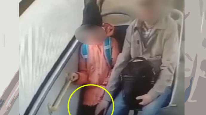 Pensiyaçı kişi avtobusda azyaşlı məktəbliyə qarşı əxlaqsız hərəkətlər etdi - VİDEO