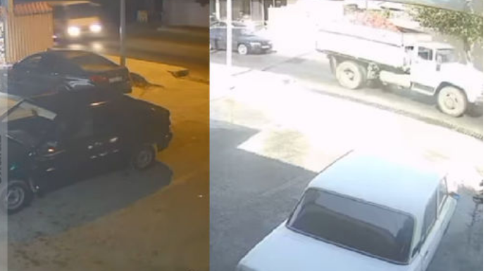 Tullantıları daşıyan maşınlar qaydaları kobud şəkildə pozurlar  - VİDEO