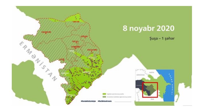 Şuşanın işğalından sonra yenilənmiş interaktiv xəritə  - VİDEO