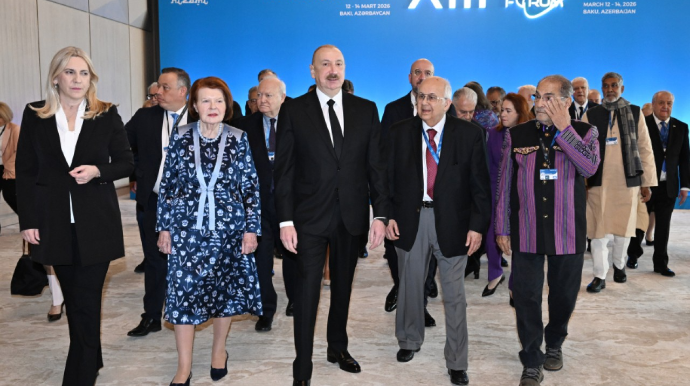İlham Əliyev XIII Qlobal Bakı Forumunda - FOTOLAR  - YENİLƏNİB