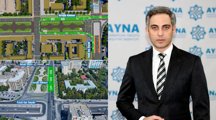 AYNA вносит изменения в схему движения на одной из улиц в Баку - ВИДЕО