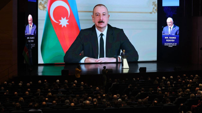 Prezident assambleya iştirakçılarına müraciət etdi - YENİLƏNİB