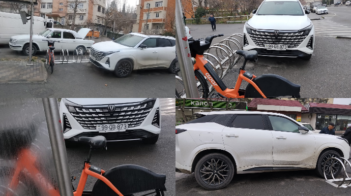 Bu sürücünün qanunu pozması hamıya maneə yaratdı - 99-QB-873 - FOTO+VİDEO