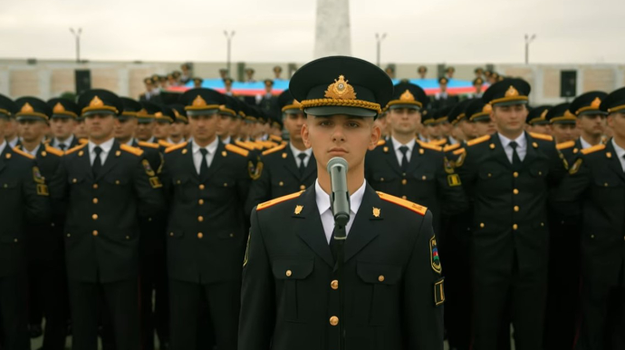 Polis Akademiyası kursantlarından “Zəfər təntənəsi” - VİDEO